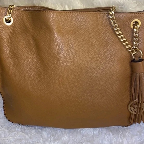 Michael Michael kors leather EUC Whip Stitching Tassel Gold hardware - Picture 3 of 17